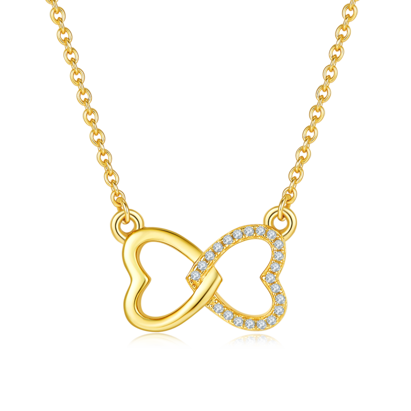比芯爱心PendantS925银Moissanite厘石D级0.1ct